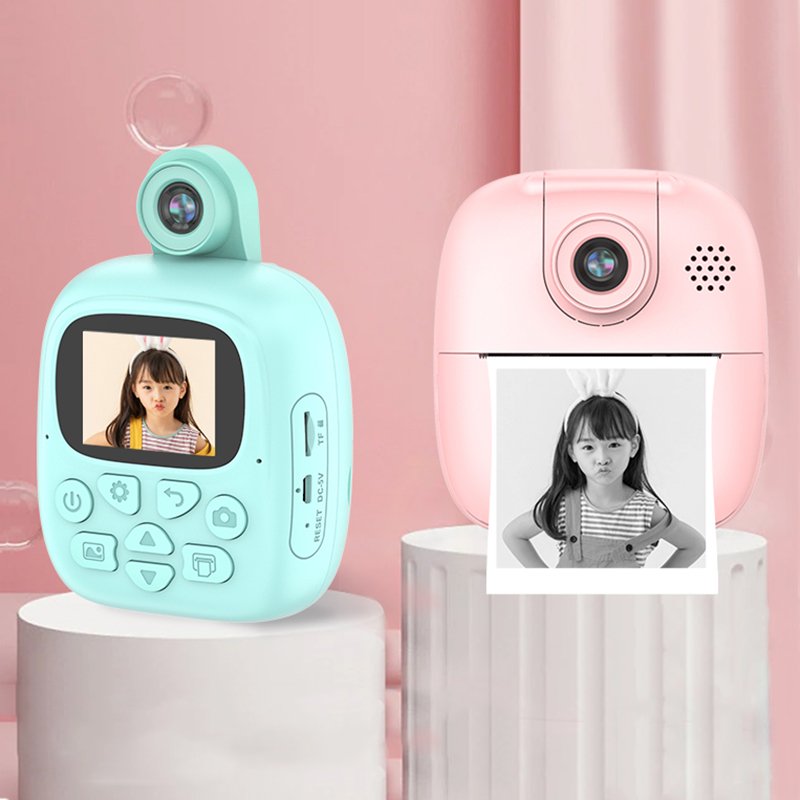 New Mini Instant Printing Cameras Girls Boys Toys Selfie Thermal Photo Video Recording Mp3 Player Multifunction Kid Print Camera