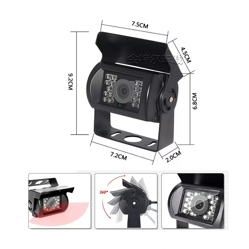 Factory Direct Sale Ip69 Waterproof Ir Digital Analog Semi Truck Side Camera CCTV 360 Degree Security Dash Reverse Car Camera