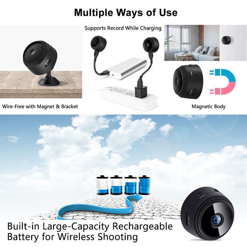 1080p Smart Small Home Infrared Night Vision Full HD Video Wifi Ip Motion Detection Micro Wireless Security Cctv Dv Mini Camera