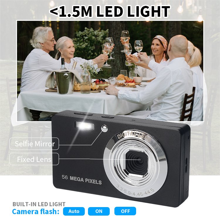 Professional manufacturer pocket 56mp camcorder photo mini point and shoot compact digital small 4k video camera for photography
