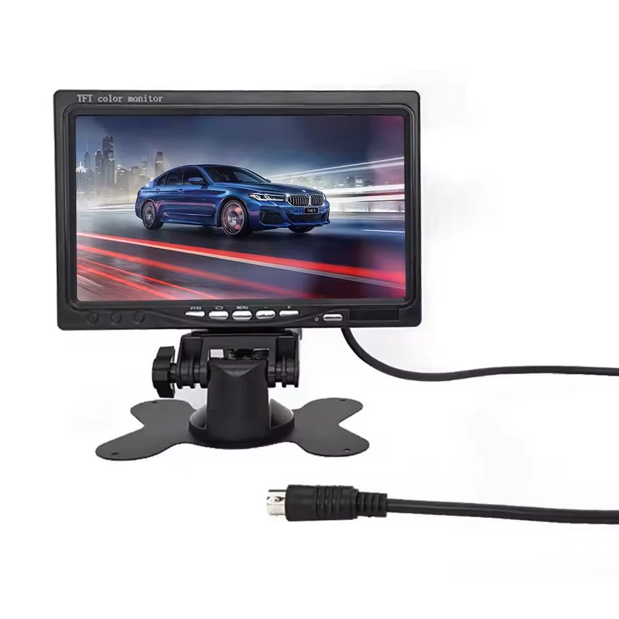 7 inch Car Monitor TFT LCD Display PAL/NTSC 2 Way Video Input Player Car TV Monitor for Car Truck Bus Reverse Rear View Security