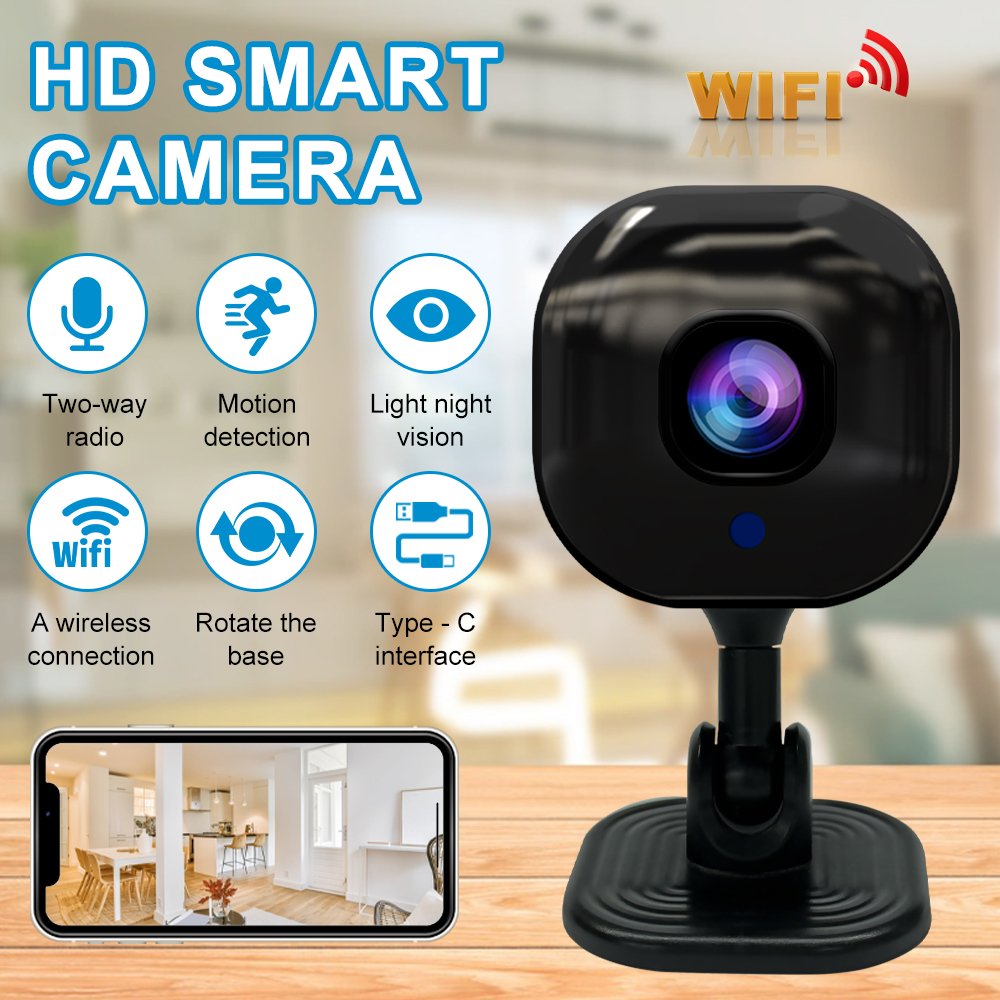 Wireless Two Way Intercom Smart Indoor Mini Motion Detection Security Camera