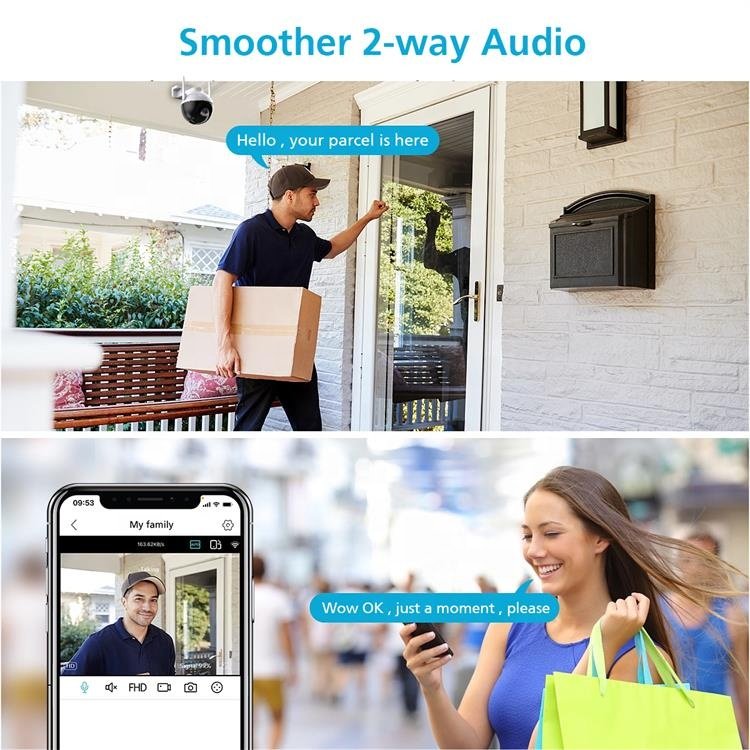 Outdoor 8MP Dome Camera IP66 Security System Two Way Intercom PTZ 360 3mp 4mp Wifi IP Camera With H.265 CCTV