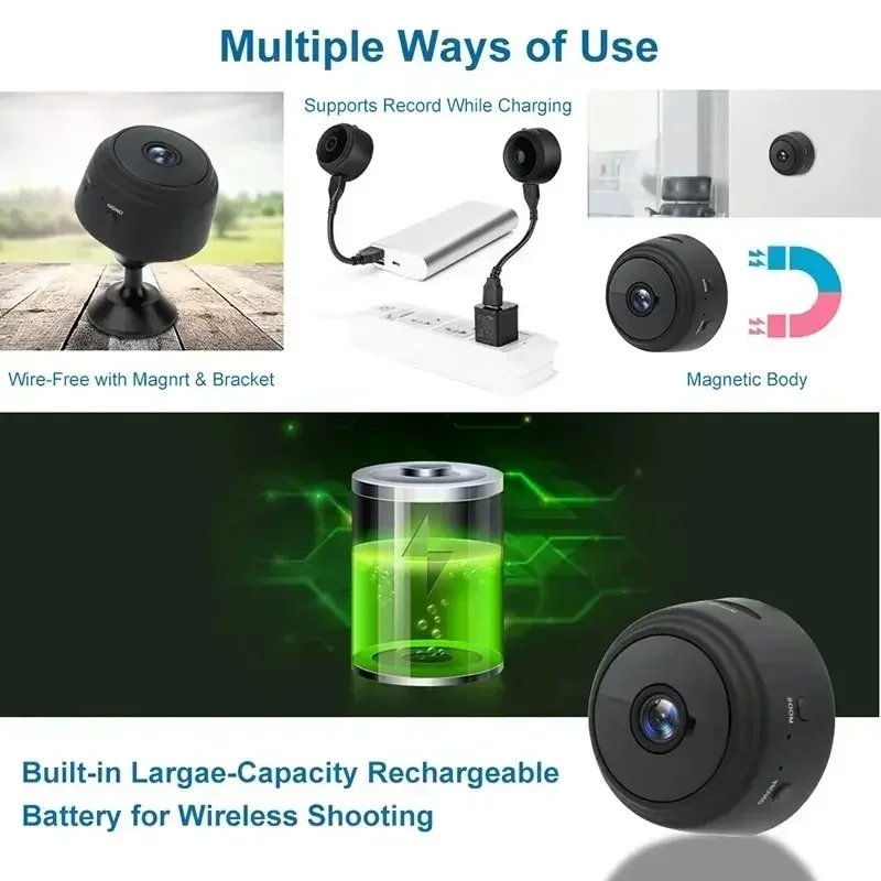 A9 Mini WiFi Camera HD 2MP Remote Wireless Voice Recorder Video Camcorder Home Security Surveillance Cameras