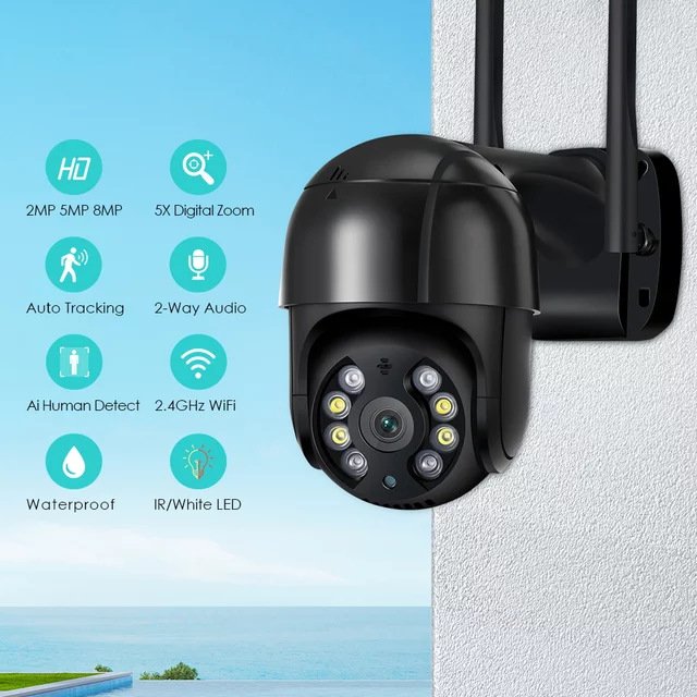 WIFI icsee 2MP cameras PTZ camera 5MP HD night vision wireless cctv Camera network remote dome monitors for home security