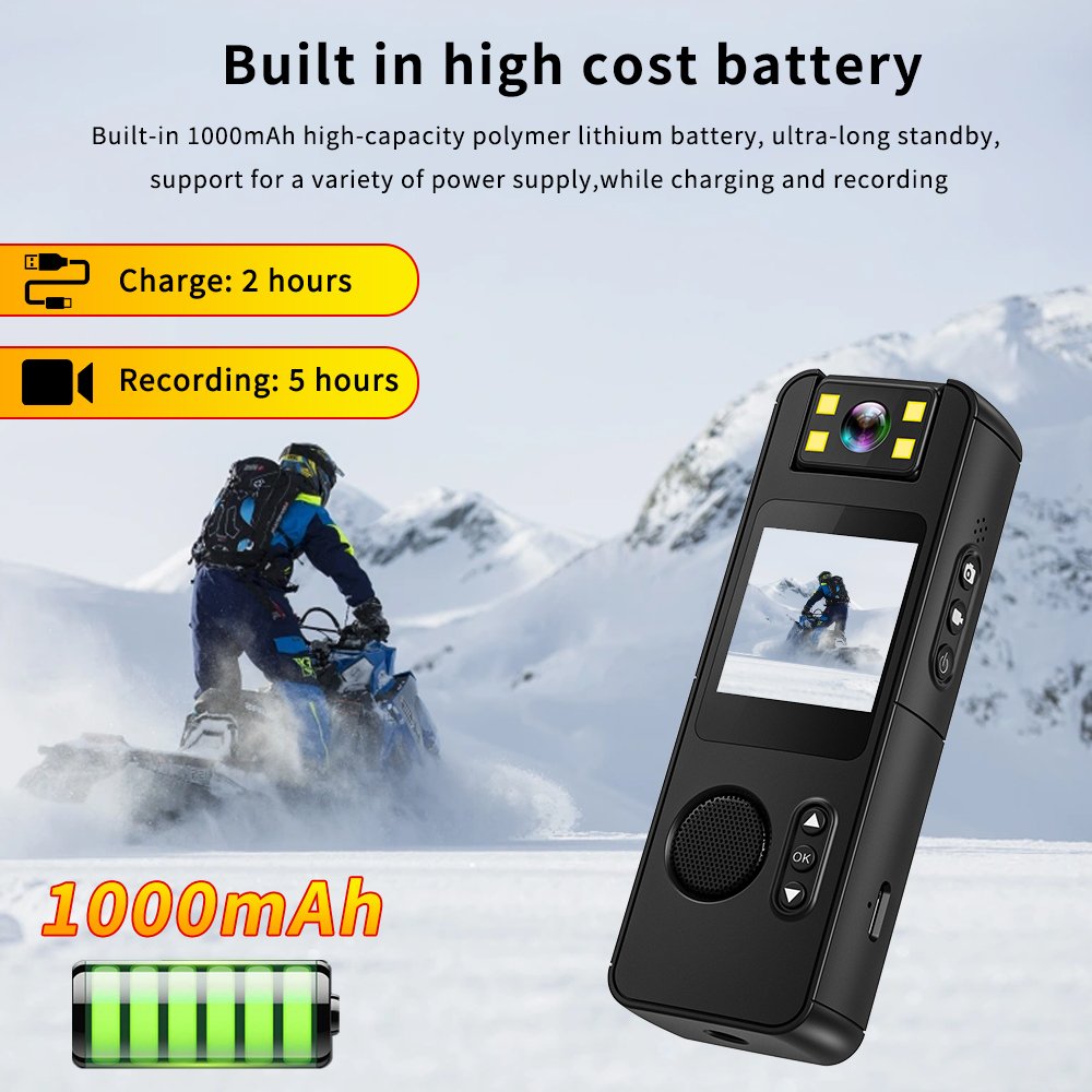 QZT 1080p Body Worn Mini Camera Digital Video Recorder Camcorder Video Audio Night Vision Motion Detection Law Enforcement