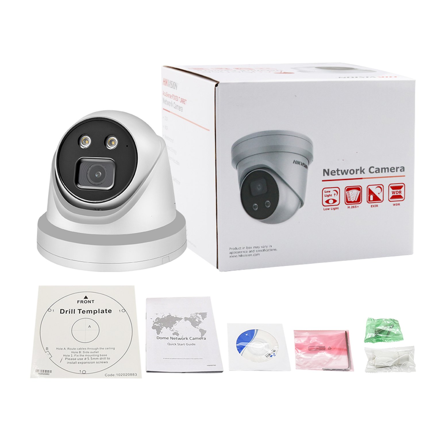 DS-2CD2366G2-IU 6 MP AcuSense Fixed Turret Network Camera Original Hik English version 2023 Hot Sale in stock fast delivery