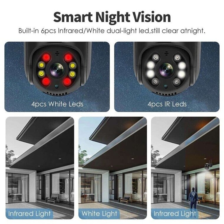 Haishaman 3MP HD Night Vision Network Camera for Security WIFI Outdoor Security IP Network Camera with Night Vision