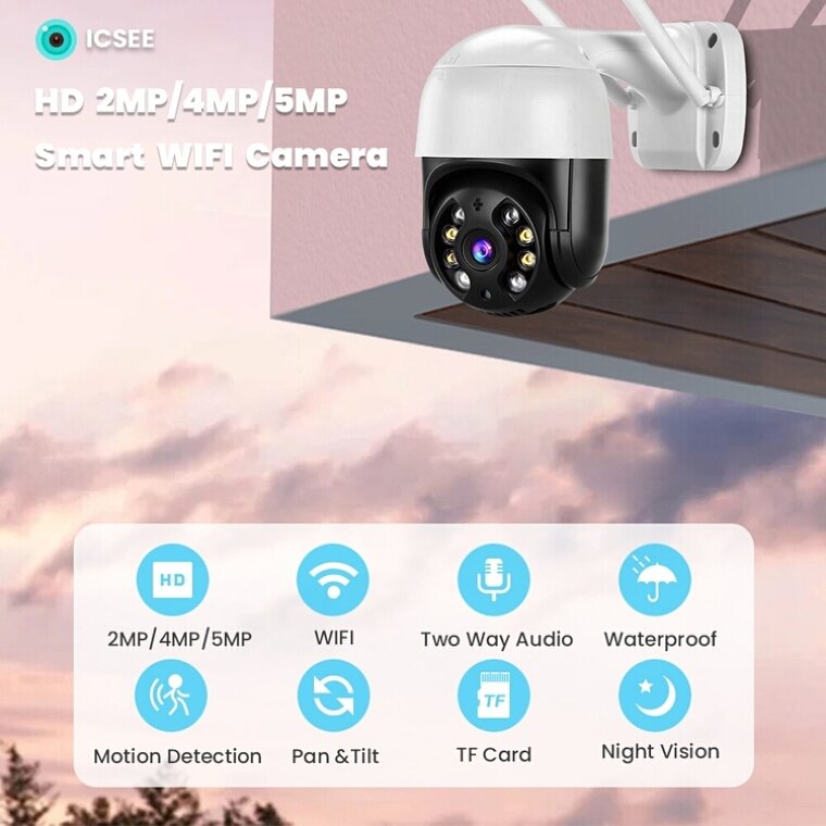 Haishaman 3MP HD Night Vision Network Camera for Security WIFI Outdoor Security IP Network Camera with Night Vision