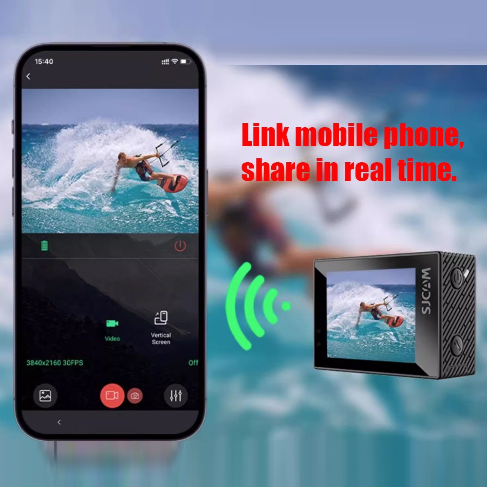 SJCAM SJ6Pro 4K 60fps 24MP Dual Screen Underwater 40m Waterproof WiFi 8X Zoom Mini Action Sport 4k Video Camera