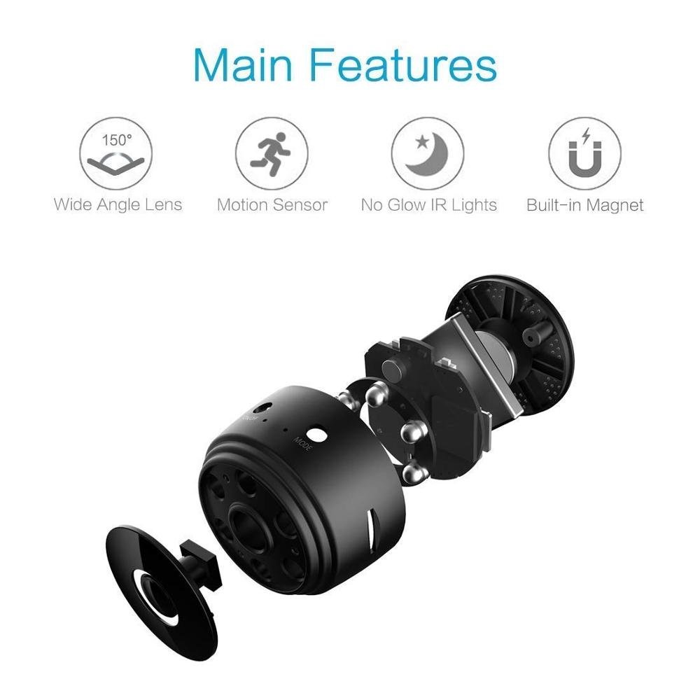 Micro WIFI Mini Camera HD 1080P With Smartphone App And Night Vision IP Home Security Video Cam Bike Body DV DVR Magnetic Clip