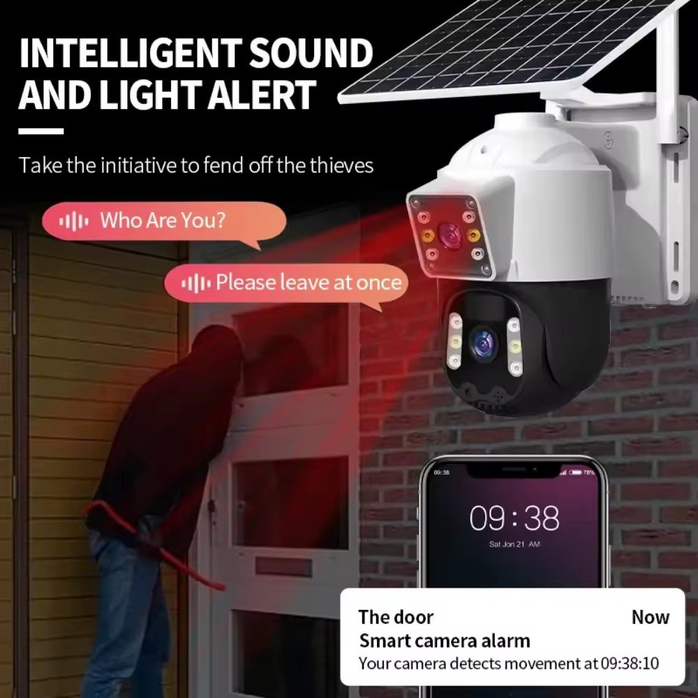 4G V360PRO solar camera outdoor SIM card solar closed circuit TV PTZ camera 1080P Wireless Solar Security Battery Power