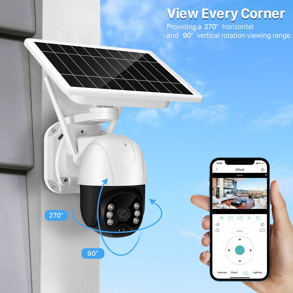 360 Web 3MP Low Power Icsee PIR Wireless Ptz Outdoor 4G Solar Ip Wifi Security Camera System CCTV Network Camera