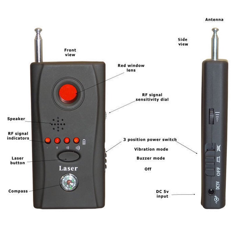 CC308 Full Range Bug Detector RF Detector Mini Wireless Camera Signal GSM Device Finder