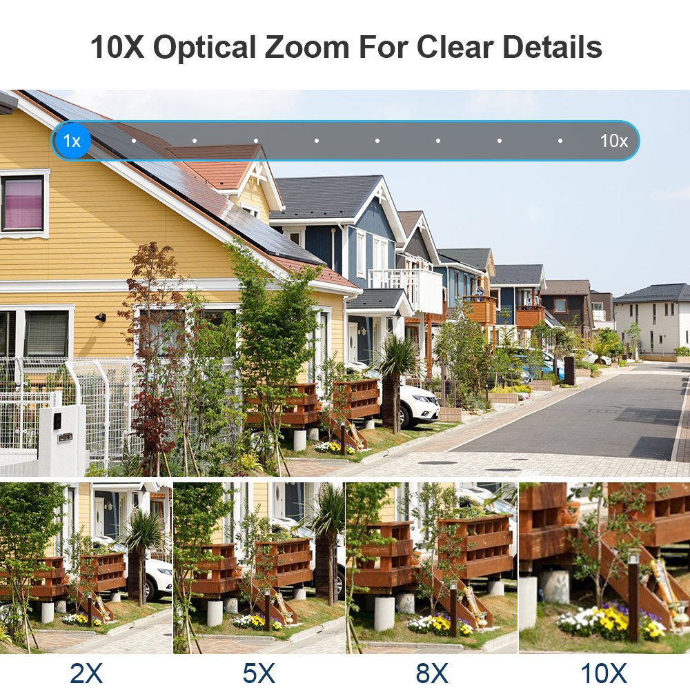 LS VISION 4k CCTV Camera 10x Zoom Wireless 4G Night Vision Audio Alarming Waterproof Outdoor Use CMOS Sensor Indoor Security