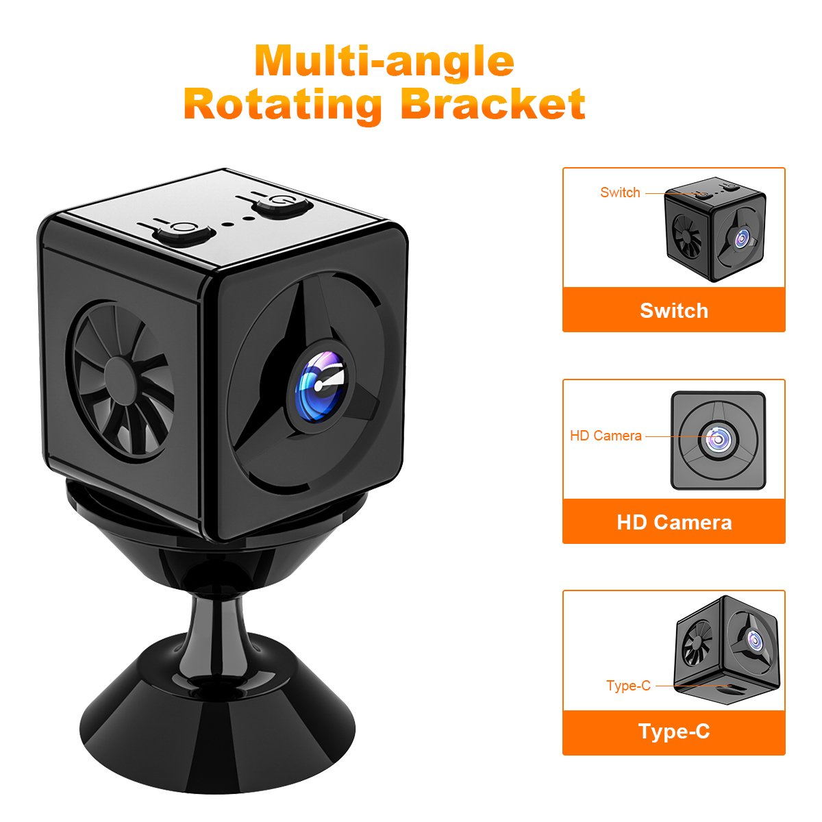Wireless with Night Motion Activated Small Camera Security Mini IP Camera Night VISION Wifi SD Card Indoor H.264 210MA/3.7V 1lux
