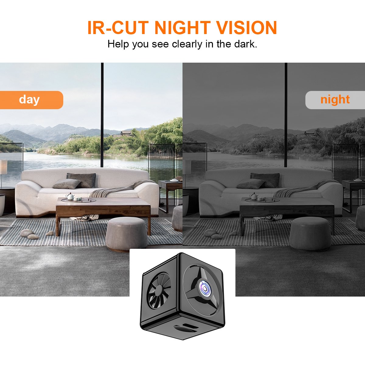 Wireless with Night Motion Activated Small Camera Security Mini IP Camera Night VISION Wifi SD Card Indoor H.264 210MA/3.7V 1lux