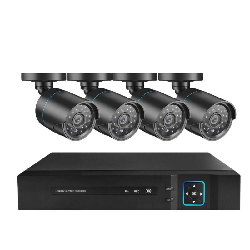 Top Seller P2P H.265 4 Channel Analog Cameras 2MP AHD Camera Kits 1080P CCTV DVR Kit Wired CCTV Camera System