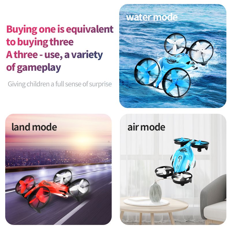 2023 New JJRC H113 Flying Car RC Drone Water Land and Air Multifunctional Elf Aircraft RC Speed RC car for kids H113 Dron