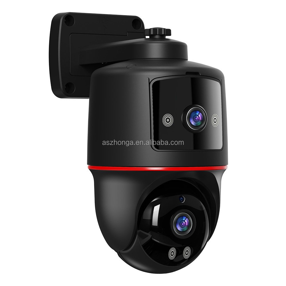 Smart Home Security System IP Security Wireless Wifi CCTV 4MP Camera Dual Lens screen display Flash Lights Mini Network Camera