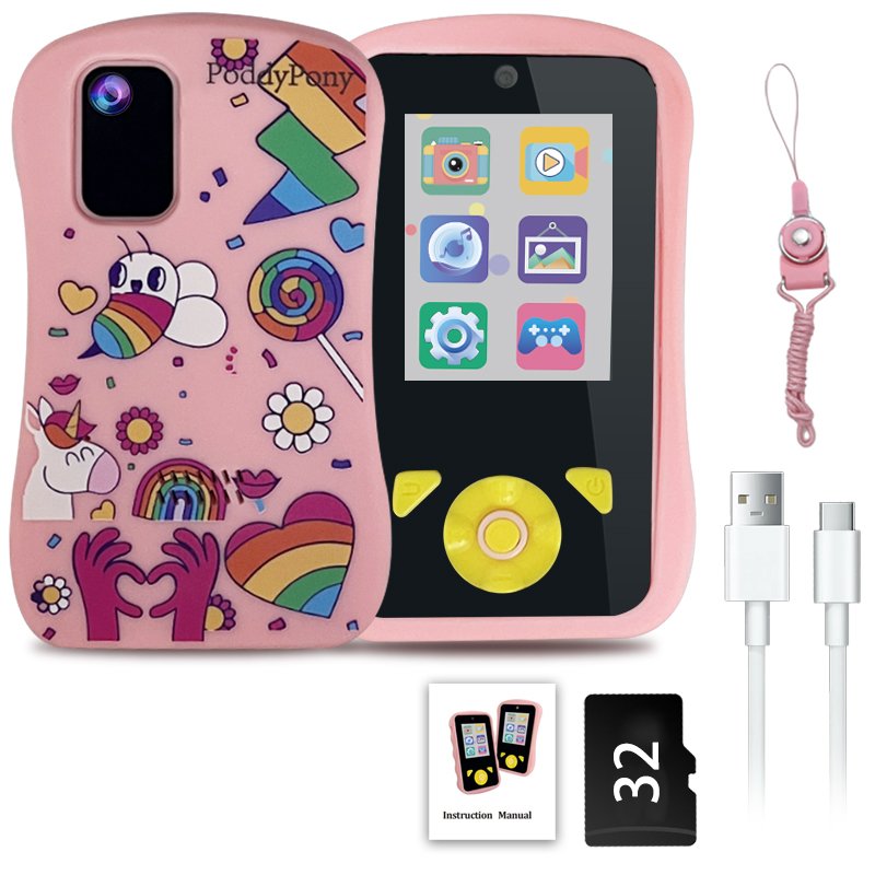 PoddyPony factory kids mini camera with album take photo cartoon border 2.0 inch video recorder digital camera