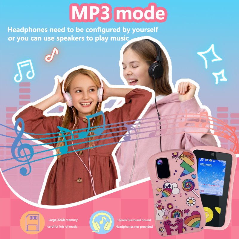 PoddyPony factory kids mini camera with album take photo cartoon border 2.0 inch video recorder digital camera