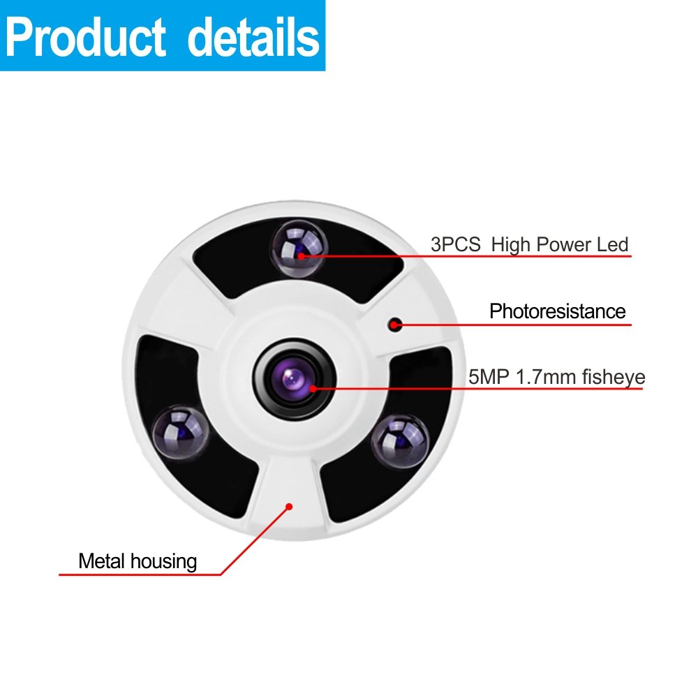 1080P 4 IN 1 Security Camera 360 Degree Fisheye Panoramic Surveillance Video CCTV Camera Night Vision