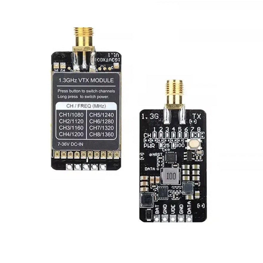1.2G Image Transmission 1.3G 800MW Crossing Machine FPV Analog Transmission/Reception Module including Antenna Transceiver