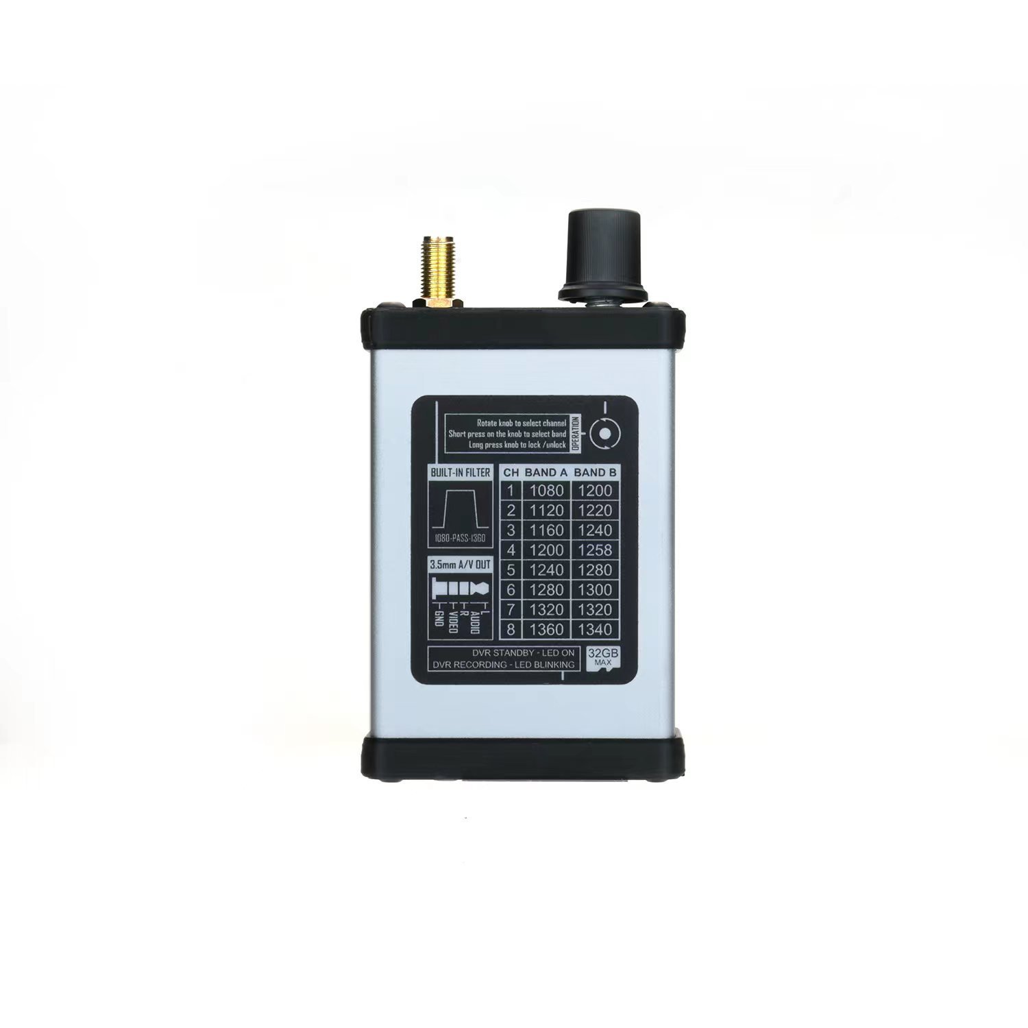 1.2G Image Transmission 1.3G 800MW Crossing Machine FPV Analog Transmission/Reception Module including Antenna Transceiver
