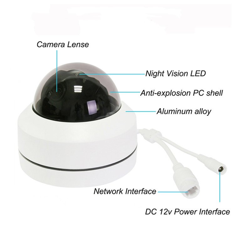 POE Network 5x optical zoom infrared Mini 4K 8MP HD camera de surveillance dome ip camera ptz poe