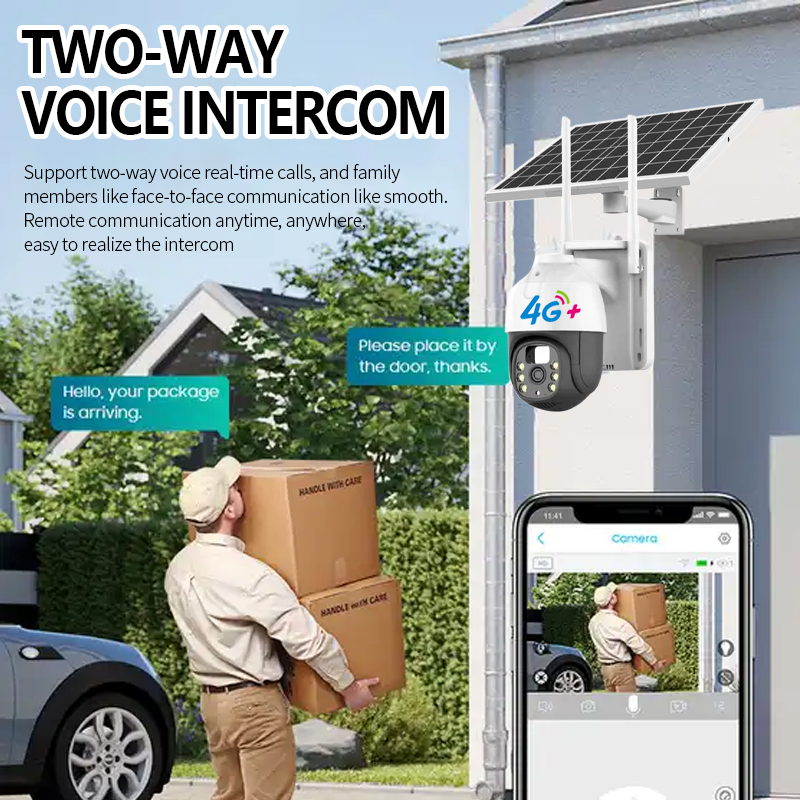 V360PRO HD 4G Motion Detect Auto Tracking Solar PTZ Sim Card 10000mah Low-Power Battery Network Camera