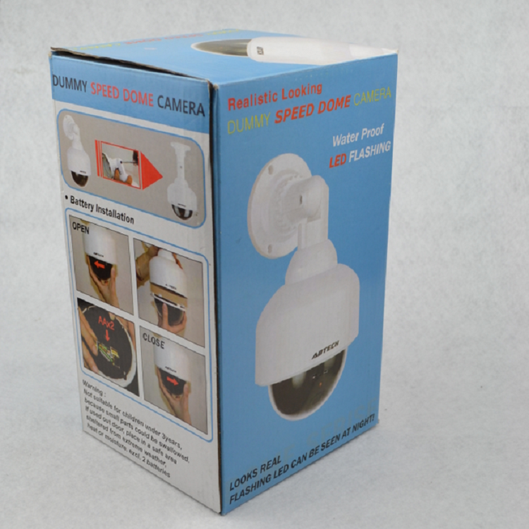 Outdoor Waterproof Security Fake Camera CCTV Decoy Analog Dummy Camera with Blinking Flashing LED light
