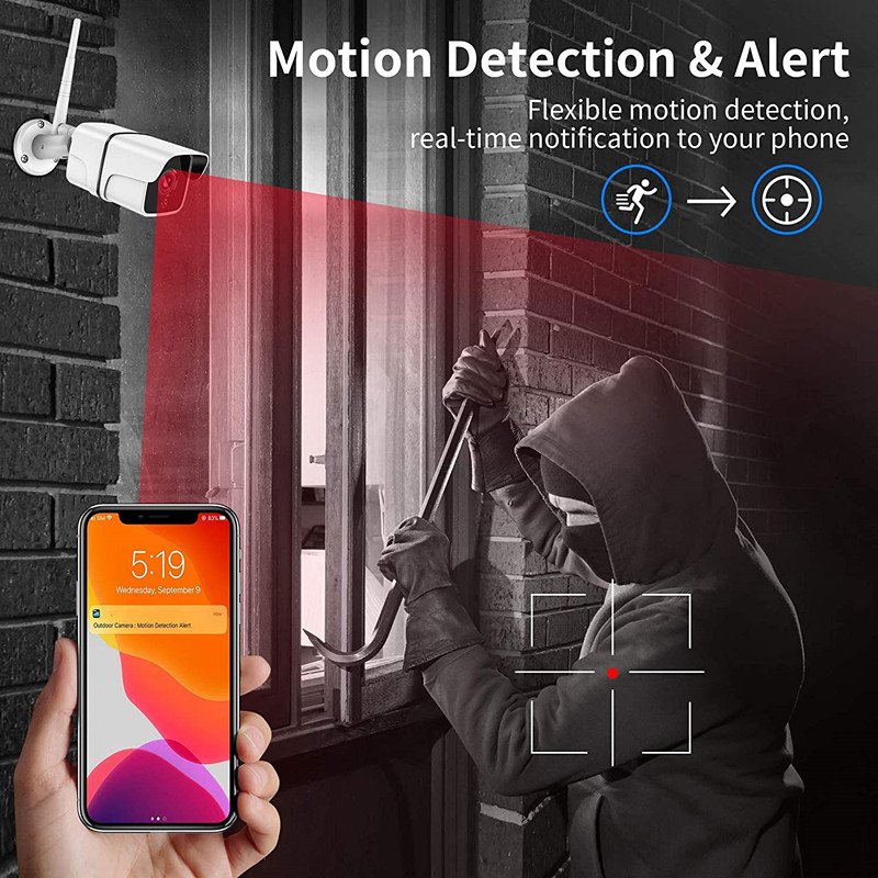 Tuya Smart APP 5.0MP Outdoor WiFi IP Camera Smart Home Smart Life Home Bullet CCTV Wireless IP Camera