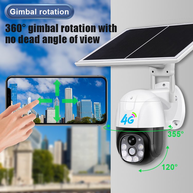 LEVOFAST VC9 2MP WIFi 4G Low Power V380pro Wireless 360 PTZ Night Vision Solar Battery Power Outdoor CCTV IP Network Camera