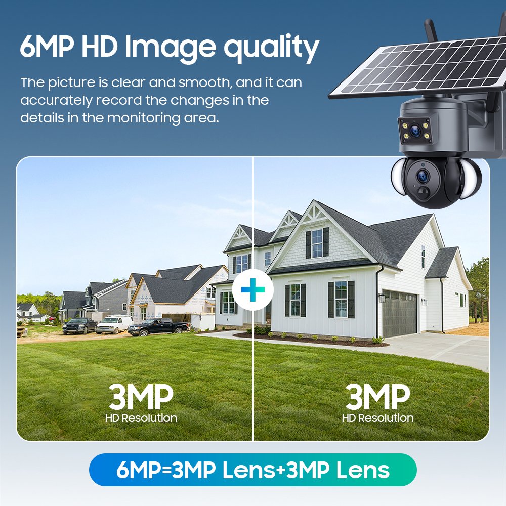 New Arrival Human detect Double Screen Viewing Dual lens Outdoor Waterproof 4G Network PTZ HD Solar Camera CCTV Security System