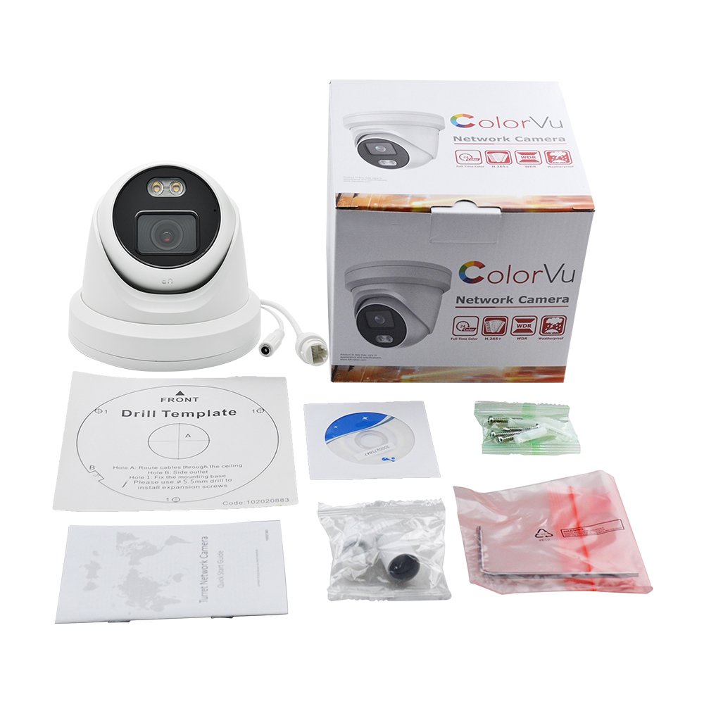 DS-2CD2347G2-LU 4 MP ColorVu Fixed Turret Network Camera Original HIK English Version IP Dome Camera IP67in Stock
