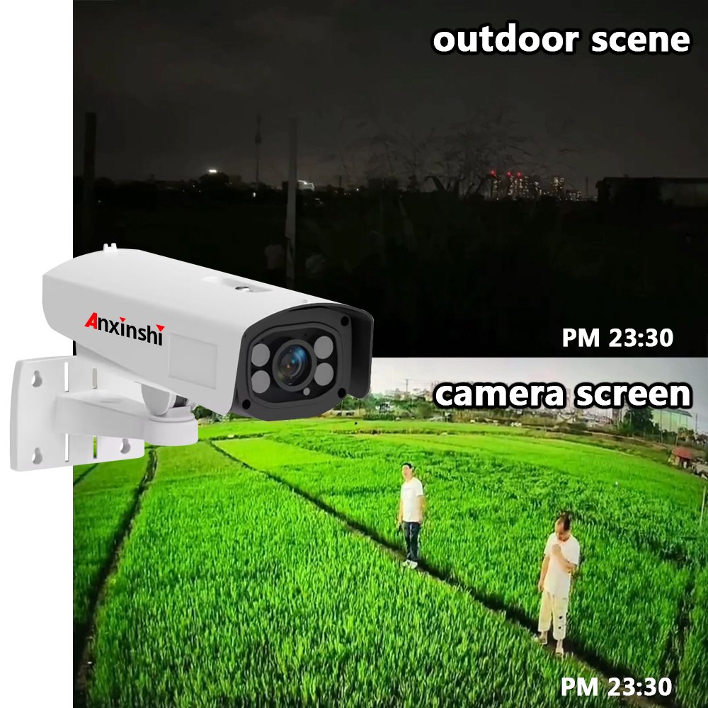 Anxinshi Brand New 6MP HD Full Color Night Vision Outdoor Waterproof AI Black Light Analysis PoE IP Network Camera