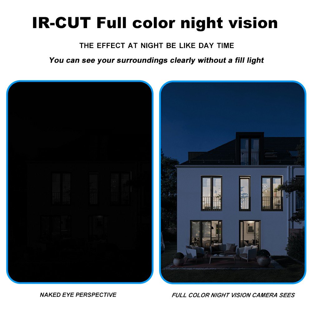 Anxinshi Brand New 6MP HD Full Color Night Vision Outdoor Waterproof AI Black Light Analysis PoE IP Network Camera