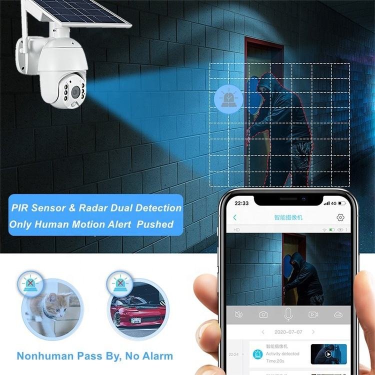 Long Life Battery Solar Panel Powered Smart Outdoor 1080P CCTV Wireless Surveillance IP WiFi Solar Security Network Camera