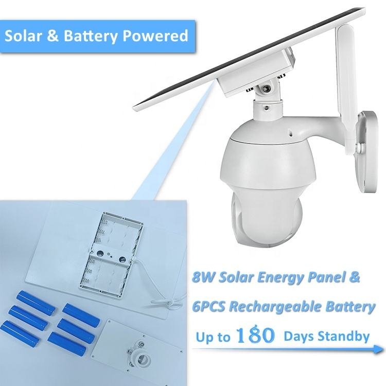 Long Life Battery Solar Panel Powered Smart Outdoor 1080P CCTV Wireless Surveillance IP WiFi Solar Security Network Camera