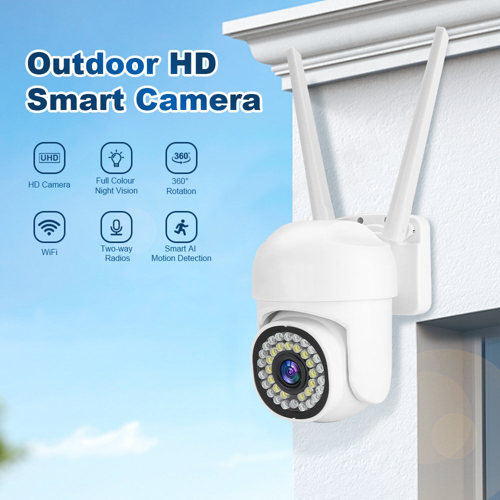 Ziicam 5MP 2K Wireless PTZ Dome CCTV Camera Motion Alarm Human Tracking 256G TF Card/Cloud Recording for Home Security