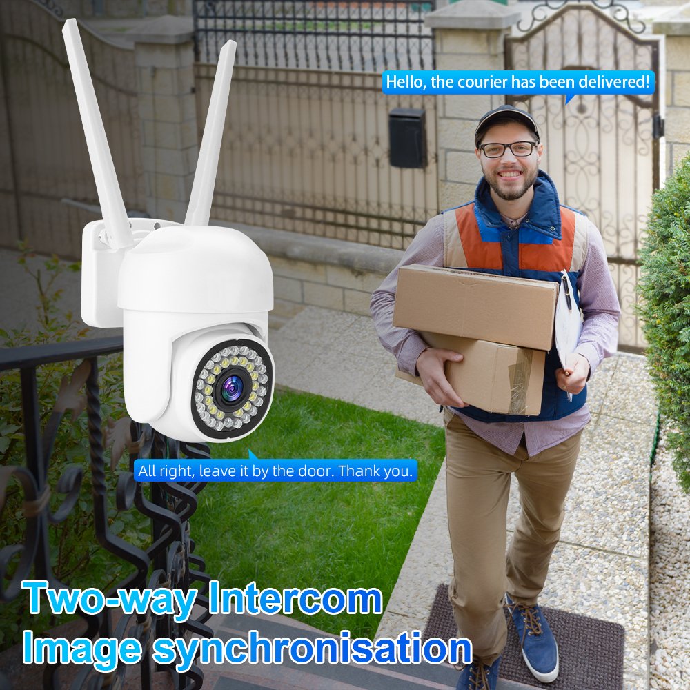 Ziicam 5MP 2K Wireless PTZ Dome CCTV Camera Motion Alarm Human Tracking 256G TF Card/Cloud Recording for Home Security