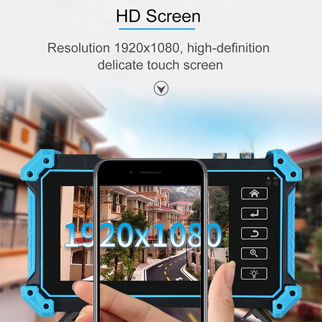 PEGATAH 5inch IPS Touch Screen CVBS Analog Camera Test 4K HD Support POE PTZ WiFi CCTV IP Camera Tester Monitor N9651