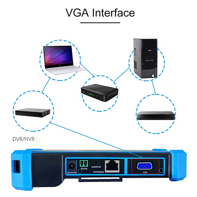 PEGATAH 5inch IPS Touch Screen CVBS Analog Camera Test 4K HD Support POE PTZ WiFi CCTV IP Camera Tester Monitor N9651