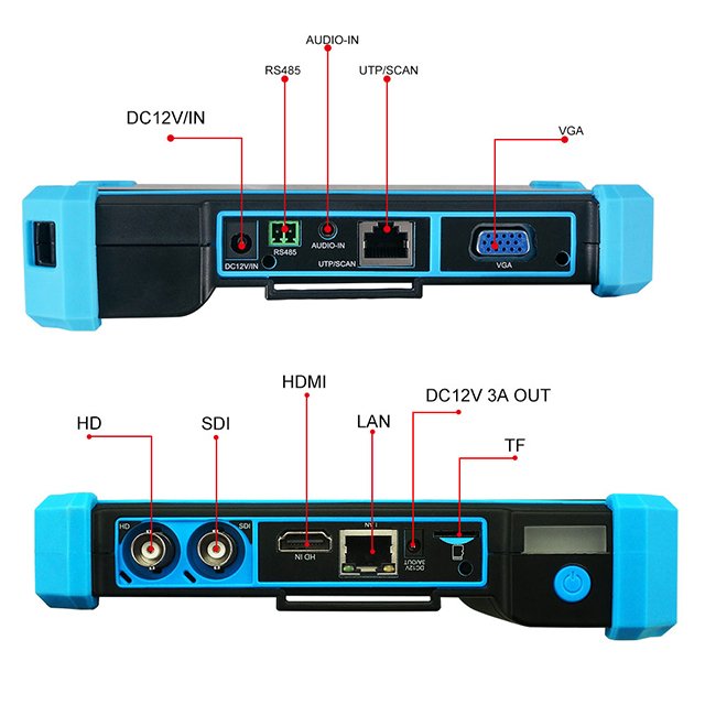 PEGATAH 5inch IPS Touch Screen CVBS Analog Camera Test 4K HD Support POE PTZ WiFi CCTV IP Camera Tester Monitor N9651