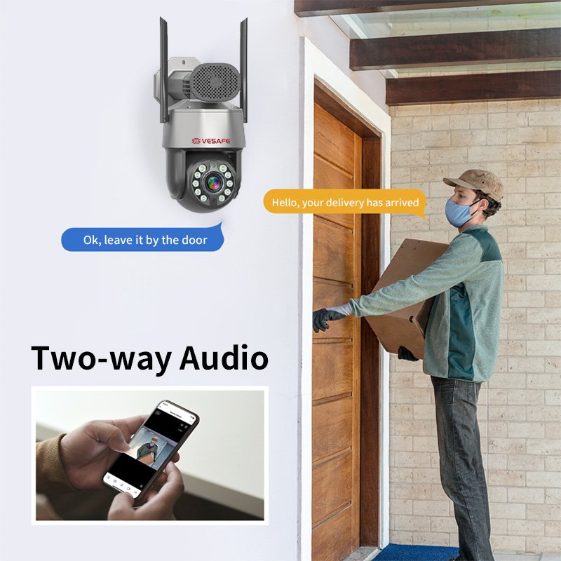 VESAFE Outdoor IP Home 5MP 20X Zoom PTZ CCTV Surveillance Wireless WiFi Network Smart Security Camera