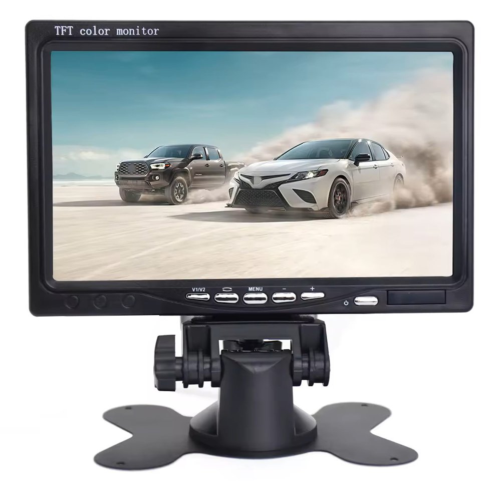 Car 7 Inch Monitor Display 12V-24V 7 inch TFT LCD Color HD Screen for Auto CCTV Reverse Rear View Backup Camera Stand or Shell