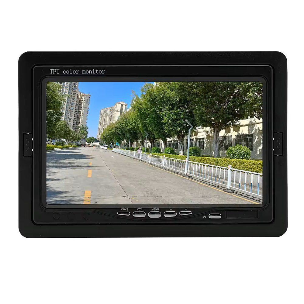 Car 7 Inch Monitor Display 12V-24V 7 inch TFT LCD Color HD Screen for Auto CCTV Reverse Rear View Backup Camera Stand or Shell