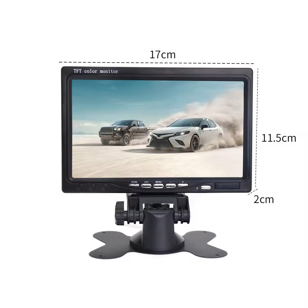 Car 7 Inch Monitor Display 12V-24V 7 inch TFT LCD Color HD Screen for Auto CCTV Reverse Rear View Backup Camera Stand or Shell