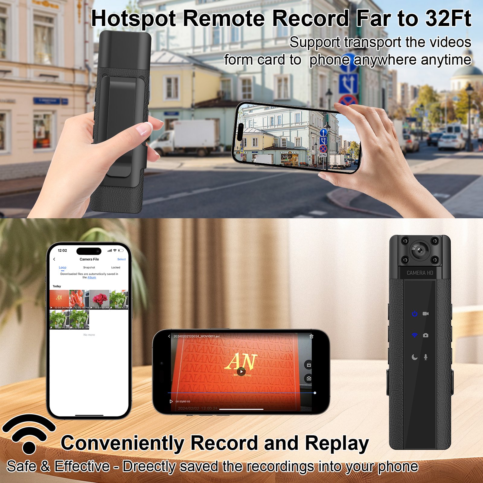 HOT selling Design L6 Mini Camera 1080P HD Resolution support AP WIFI IR Night Vision and 1/4 Screw hole